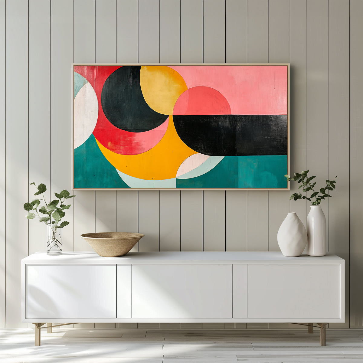 Samsung Frame TV Art | Abstract Circles Painting | 4K TV Art Download | Modern Decor - Mayworth Gallery