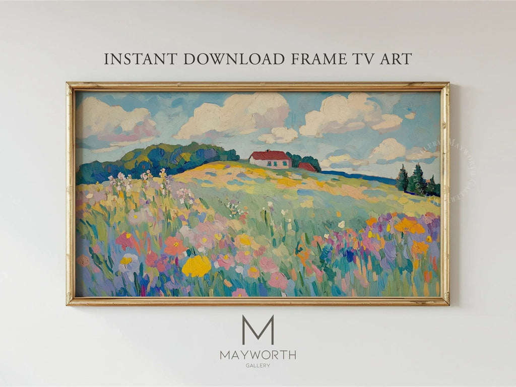Samsung Frame TV Art | Vintage Landscape Painting | 4K TV Art Download | Traditional Living Room Decor - Mayworth Gallery