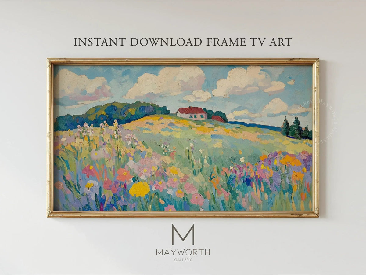 Samsung Frame TV Art | Vintage Landscape Painting | 4K TV Art Download | Traditional Living Room Decor - Mayworth Gallery