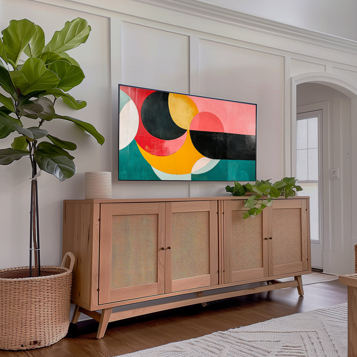 Samsung Frame TV Art | Abstract Circles Painting | 4K TV Art Download | Modern Decor - Mayworth Gallery