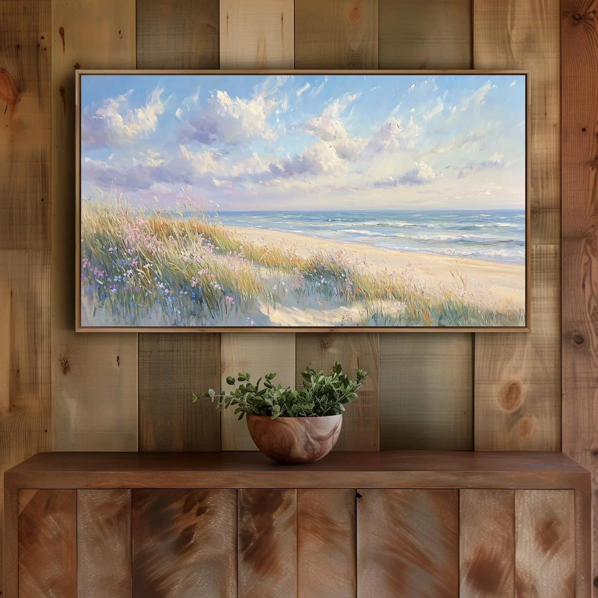 Samsung Frame TV Art | Coastal Seascape Painting | 4K TV Art Download | Beach House Decor - Mayworth Gallery