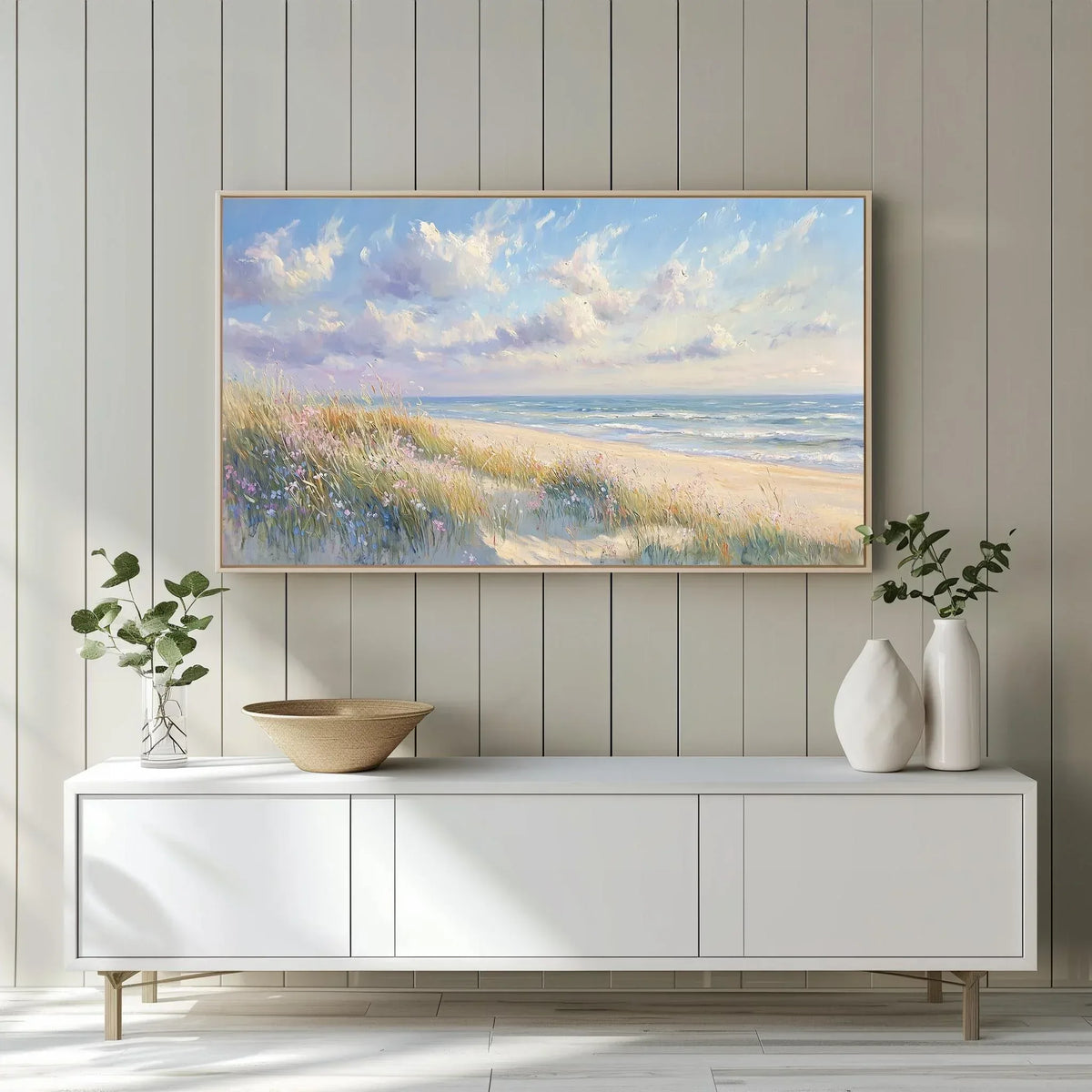 Samsung Frame TV Art | Coastal Seascape Painting | 4K TV Art Download | Beach House Decor - Mayworth Gallery
