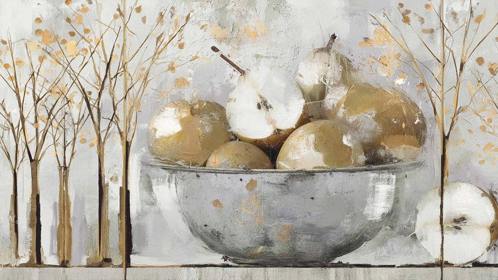Golden Abstract Still Life art for Samsung Frame TV — rich golden tones and textured abstract brushwork in 4K