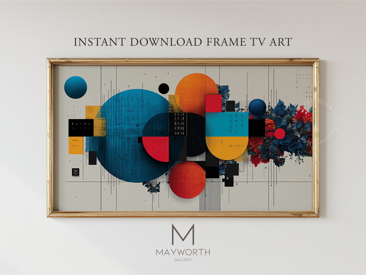 Contemporary abstract art digital download — Samsung Frame TV Art Mode display by Mayworth Gallery