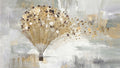Modern gold and grey hot air balloon digital art for Samsung Frame TV, 4K landscape