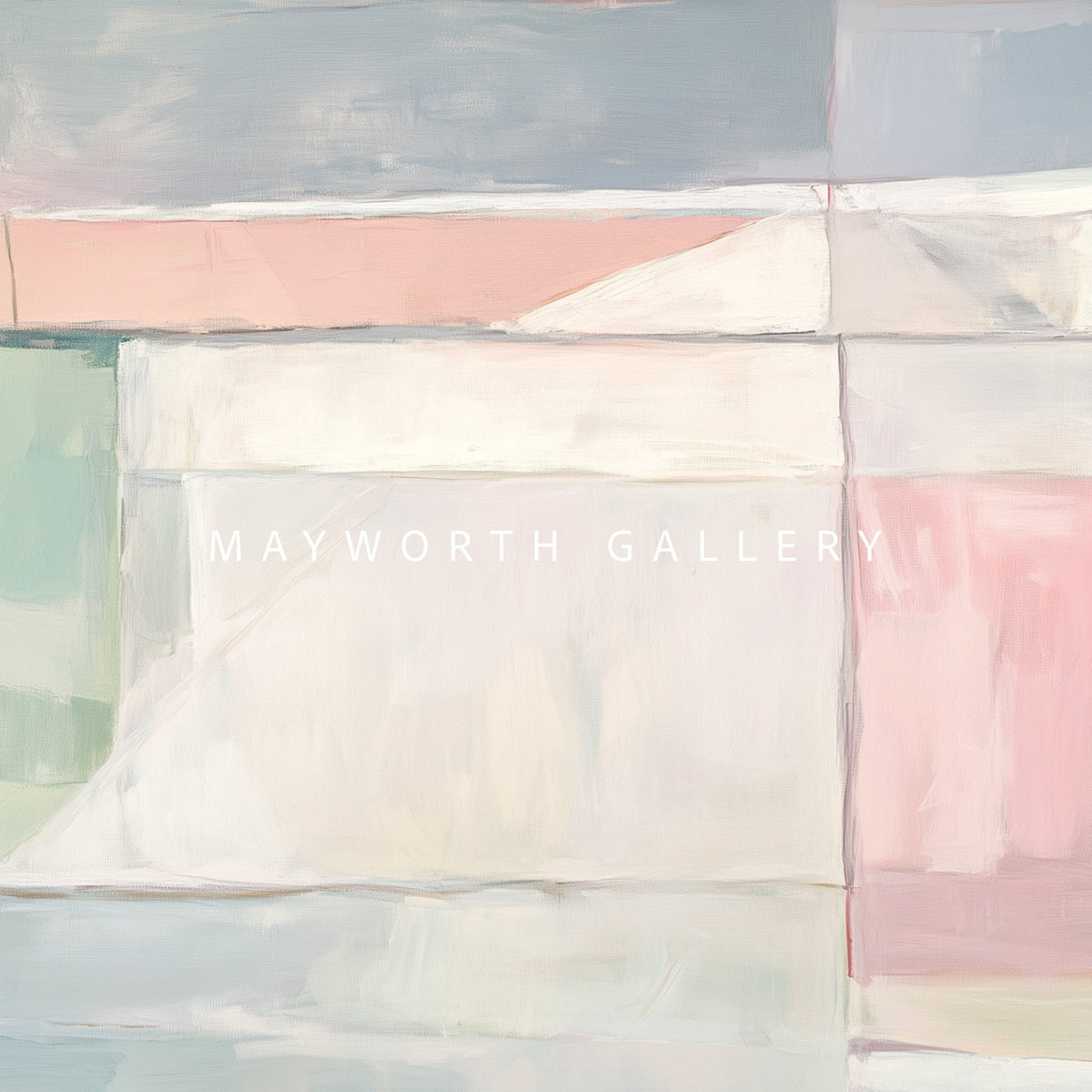 Samsung Frame TV Art | Pastel Abstract | close-up of pink and blue pastel rectangle shapes